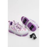 Çocuk Patenli 4 Tekerlekli Mor Spor Işıklı Paten Ayakkabı - Tekerlekli Sneakers Seferipaten