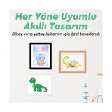 Çocuk Resim Sanat Çerçevesi – Mıknatıslı Kapaklı, Duvara Asılabilir, Etkinlik Sergileme Çerçevesi, Çocuk Çizimleri Için Katlanabilir Çerçeve, A4 (Beyaz) - 0- Koyu Mavi - 0 - 1 Ay