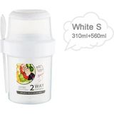 Çocuk Saklama Kap 870 ml – Çift Katmanlı, Sızdırmaz, Pp Plastik, Beyaz Renk