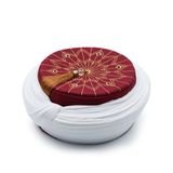 Çocuk Sarıkhane İmam Sarığıı-Beyaz Kumaş-Bordo Takke-Düz Sarım-Kuş Gözlü-4 Metre Başınızda düzen, gönlünüzde huzur., 52 Cm