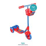 Çocuk Scooter 3 Tekerlekli Frenli Sepetli - Kırmızı