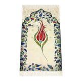 Çocuk Seccadesi - Lale Desenli - Kırmızı Renk