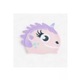 Çocuk Silikon Yüzücü Havuz Bonesi - Pembe/Mor Unicorn Modeli - Standart Beden
