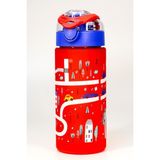 Çocuk Su Matarası Tritan Pipetli Su Şişesi Geniş Ağız Yol Okul Suluğu BPAsız 500 mL Kırmızı T0108