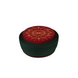 Çocuk - Talebe Sarığı - Yeşil Kumaş - Bordo Takke - Düz Sarım - Kuş Gözlü - 4 metre