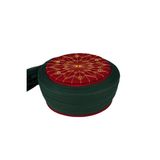 Çocuk - Talebe Sarığı - Yeşil Kumaş - Bordo Takke - Düz Sarım - Kuş Gözü - 6 metre (Züabeli), 52 Cm