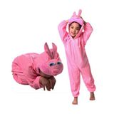 Çocuk Tavşan Kostümü Pembe Renk 4-5 Yaş