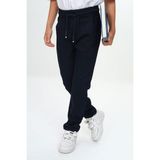Çocuk Unisex Kız/erkek Beli Lastikli Dar Paça Pamuklu Gabardin Kumaş Lacivert Okul PANTOLONU-PNT-2023 - Slim Fit - 6 - 7 Yaş