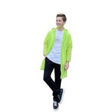 Çocuk Unisex Su Geçirmez Uzun Yağmurluk Yeşil