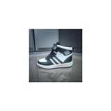 Çocuk Unisex Yüksek Bilekli Spor Ayakkabı Cırt Cırtlı Bağcıklı Günlük Sneaker - Siyah