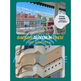 Çocuk ve Balkon Güvenlik Filesi Seti + Montaj Kılavuzu ve Hediye Ekipman - Antrasit - Seçenek 1