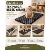 Çocuk Yatağı Sünger Yer Yatağı Oyun Minderi Bebek Yatağı 60X120X6 Cm-Karaçatı - 60 x 120 cm