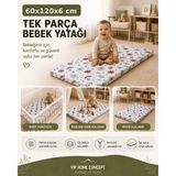 Çocuk Yatağı Sünger Yer Yatağı Oyun Minderi Bebek Yatağı 60X120X6 Cm-Marin - 60 x 120 cm