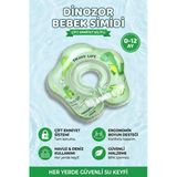 Çocuk Yüzme Simidi Şişmeli Dinozor Temalı Tutma Yerli Çift Emniyetli Yeşil Deniz Havuz Simid