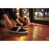 Çocuk&bebek Unisex Kız Erkek Sneaker Bağcıksız Kanvas Keten Sneaker Spor Ayakkabı - Siyah