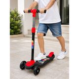 Çocuklar Için 3 Tekerlekli Scooter Ayarlanabilir Gidonlu Eğlenceli Sürüş Aracı - Çok Renkli