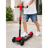 Çocuklar Için 3 Tekerlekli Scooter Ayarlanabilir Gidonlu Eğlenceli Sürüş Aracı - Renkli - standart