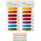Çocuklar Için 7 Adet 7 Renk Plastik Iğne ve 2 Set 7 Renk Ipleri | Parmak Gelişimi | Etkinlik