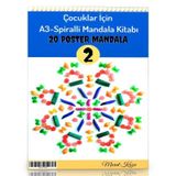 Çocuklar İçin A-3 Spiralli Mandala Kitabı-2 Enine Boyuna Eğitim