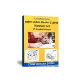 Çocuklar İçin Adım Adım Resim Çizimi Öğreten Kitap Seti 5 Fasikül Kitap Enine Boyuna Eğitim