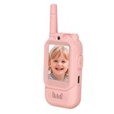 Çocuklar İçin Akıllı Kameralı Telsiz | Kablosuz Walkie Talkie | Görüntülü & Eğitici Oyuncak (pembe)