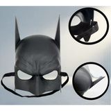 Çocuklar İçin Arkadan Lastikli Siyah Batman Maskesi 20X14 Cm