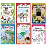 Çocuklar İçin Boyamalı Dini Bilgiler Seti (6 Kitap)