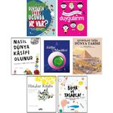 Çocuklar Için Dünya Tarihi + Icatlar Atlası + Duygularım + Dünyanın Öbür Ucunda Ne Var? + Hatalar Kitabı + Nasıl Dünya Kaşifi Olunur? + Boya ve Tasarla! / 7 Kitap Set Çocuk Aktivite Kitapları