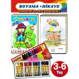 Çocuklar Için Kalın Boyama Kitabı+Hikaye (3-7 Yaşa Uygun)
