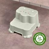 Çocuklar için Kaydırmaz, Çift Basamaklı Tabure - Banyo ve Lavabo Katlı Yükseltici - Yeşil