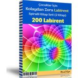 Çocuklar İçin Kolaydan Zora Spiralli Labirent Kitap Seti 2 Kitap Enine Boyuna Eğitim