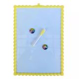 Çocuklar İçin Magnetik Çift Taraflı Yazı Tahtası 28X39.5 Cm Sarı
