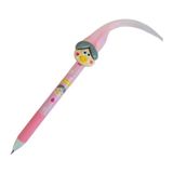 Çocuklar Için Maskotlu Tüylü 0,7 mm Uçlu Kalem Versatil 1 Adet - Pembe - 07