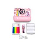 Çocuklar Için Mini Dijital Fotoğraf Makinesi Termal Çıktı Alan Pembe | 2.4 Inç IPS Ekran, Mp3 Oynatıcı, Anında Baskı, Oyun ve Video, 3 Yaş ve Üzeri - Çok Renkli