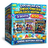 Çocuklar İçin Okul Öncesi İngilizce Eğitim Seti 3 Seviye, 450 Ders, Tam Sayfa Renkli