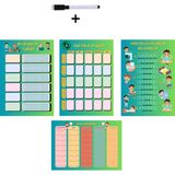 Çocuklar Için Planlayıcı Set - Mavi (Alışkanlık Takibi, Haftalık Planlayıcı, Sorumluluk Takibi, Ders Programı) - 4'lü