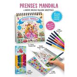 Çocuklar İçin Prenses Mandala - 6 Renk Keçeli Kalem ve 75 Adet Çıkartma Hediye! 3+