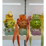 Çocuklar Için Renkli 800ML Su Şişesi, Bpa Içermeyen, Sağlıklı ve Şık Suluk - Seçenek 1 - Açık Bej