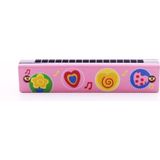 Çocuklar Için Renkli Ahşap 16 Delikli Mızıka, Eğlenceli Müzik Aleti - Seçenek 1 - Ahşap Bej - Siyah