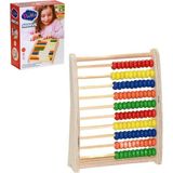 Çocuklar Için Renkli Eğitici Ahşap Abaküs ONY-377 - Seçenek 1 - Açık Beyaz - Gri
