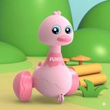 Çocuklar için Sevimli Ördek Bas Bırak - Kurmalı Oyuncak Ördek - Pembe