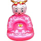 Çocuklar Için Şişme Koltuk Sevimli Hayvanlar Tasarımlı 55 x 55 x 60 cm - Pembe - SEVİMLİ KEÇİ