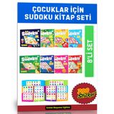 Çocuklar İçin Sudoku Kitap Seti (3-8 Yaş İçin- 8 Kitap - 700 Adet Sticker)