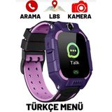 Çocuklar Için Takipli, Sim Kartlı, Kameralı, Akıllı Saat - Mor Renk - Seçenek 1