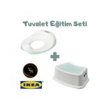 Çocuklar Için Tuvalet Eğitim Seti TOSSIG Klozet Adaptörü ve FÖRSIKTIG Kaydırmaz Çocuk Basamağı
