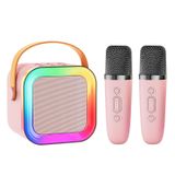 Çocuklar Yetişkinler için Mini Karaoke Makinesi Hoparlörü, 1-2 Kablosuz Mikrofonlu Taşınabilir Bluetooth, Noel Doğum Günü Hediyeleri Oyuncaklar Kız Erkek 4, 5, 6,7, 8,9,10,11,12+ Yaş Küçük Çocuk