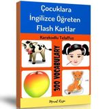 Çocuklara İngilizce Öğreten Flash Kartlar Kitap Seti-2 Kitap Enine Boyuna Eğitim