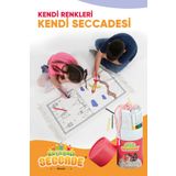Cocuklara Ozel Yikanabilir Boyamali Seccade Seti Kirmizi