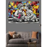 Çocukluk Aşkı Pop Art Fon Dekoratif Kanvas - Mdf Ahşap Tablo