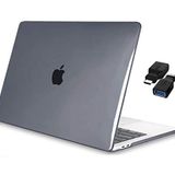 Codegen Apple 13 Macbook Air A2337 M1 Kristal Gri Kılıf Koruyucu Kapak + Usb Çevirici